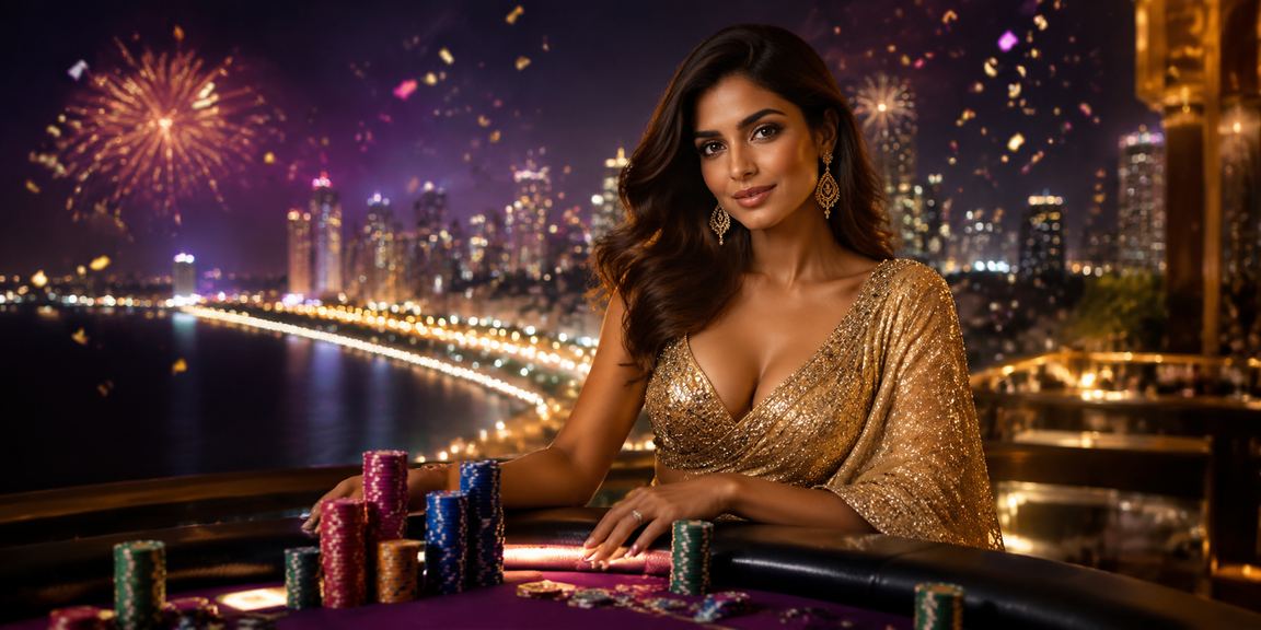 Live Casino table with players enjoying roulette on Mumbai Bandra backdrop